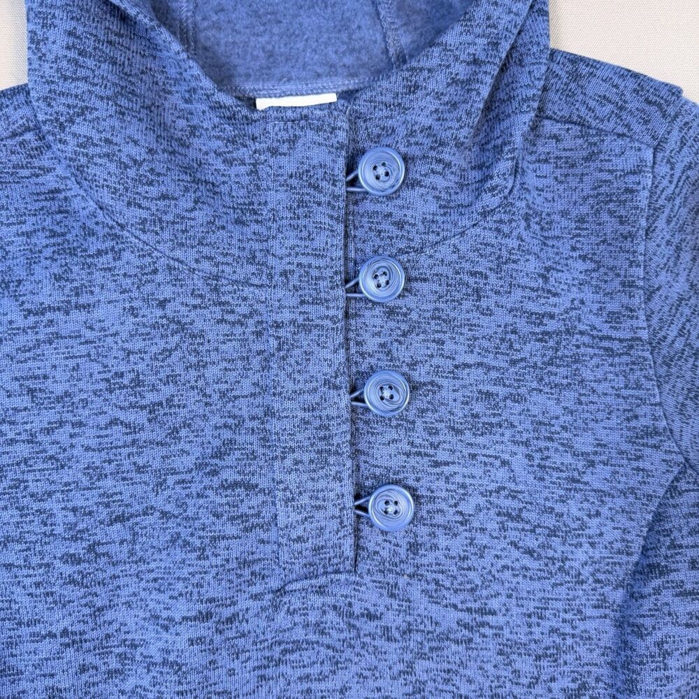 Columbia Women's Darling Days Hoodie Button Down Heathered Blue Size Large - Picture 3 of 10